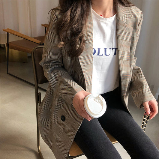 Blazer Cuadros Clásico para Mujer - Image 10