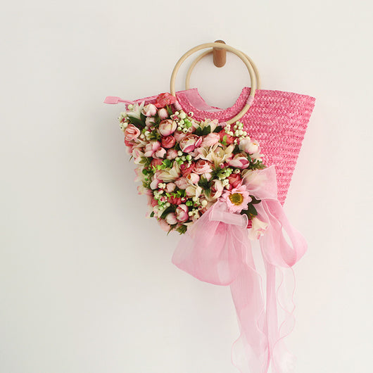 Sombrero de Paja Artesanal con Ala Ancha y Flores para Mujer - Image 35