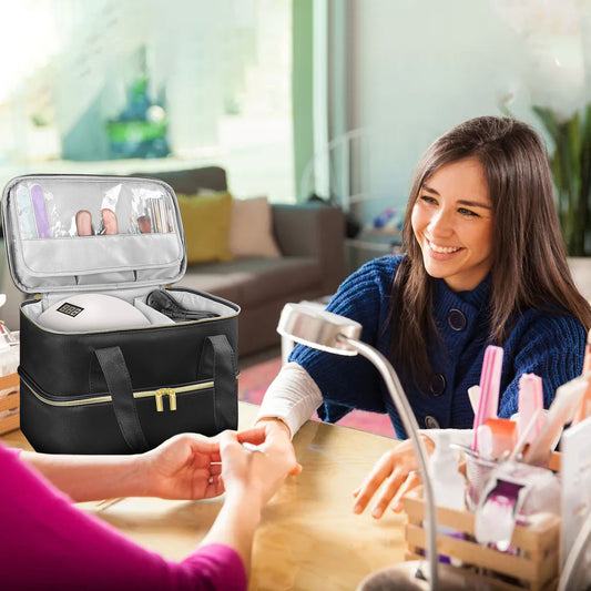 Bolsa Organizadora de Manicura de Doble Compartimento