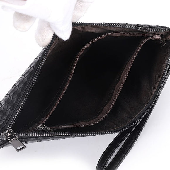 Bolso de Mano Tejido Cuadros PU Piel Premium