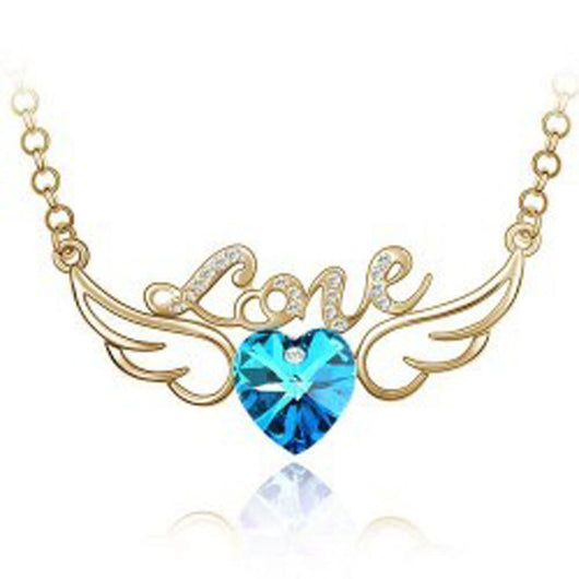 Collar Corazón de Cristal con Alas de Ángel - Símbolo de Amor - Image 13