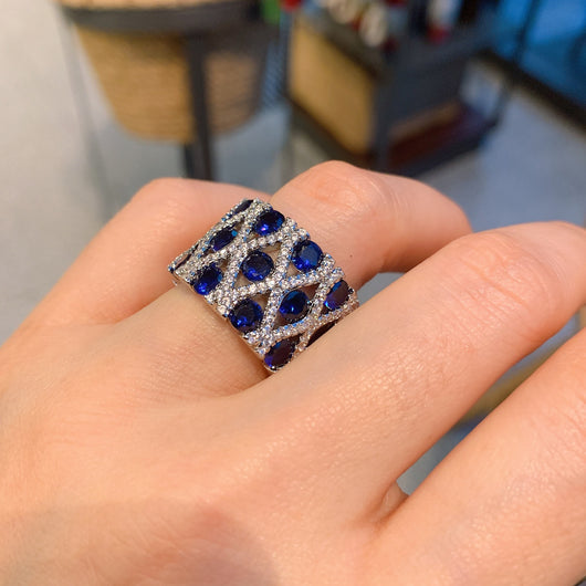 Anillo de Diamante Simulado Estilo Vintage para Mujer - Image 2