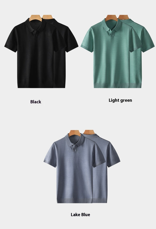 Polo Manga Corta Hombre Moderno para Otoño Invierno - Image 12