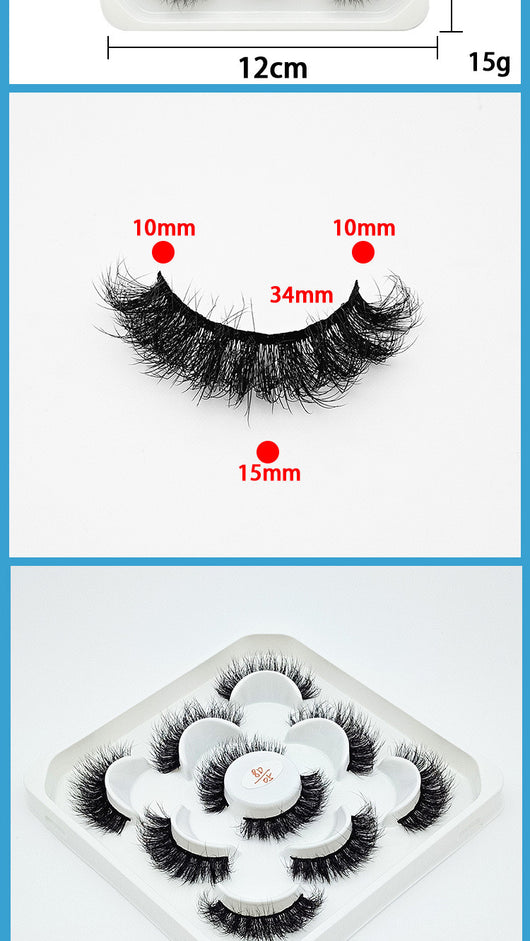 Set de 5 Pares de Pestañas Postizas con Diseño Floral - Image 7