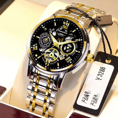 Reloj Hombre Hueco Resistente al Agua con Calendario y Esfera Luminosa - Image 7