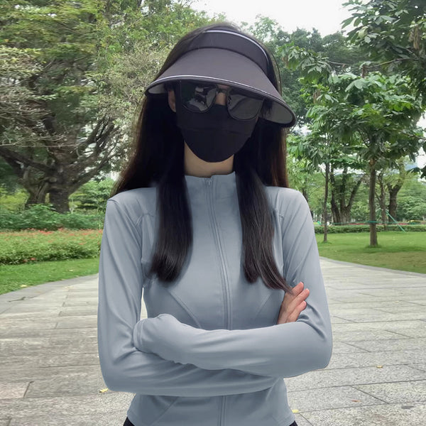 Chaqueta Deportiva Ajustada Anti UV Ice Silk para Mujer