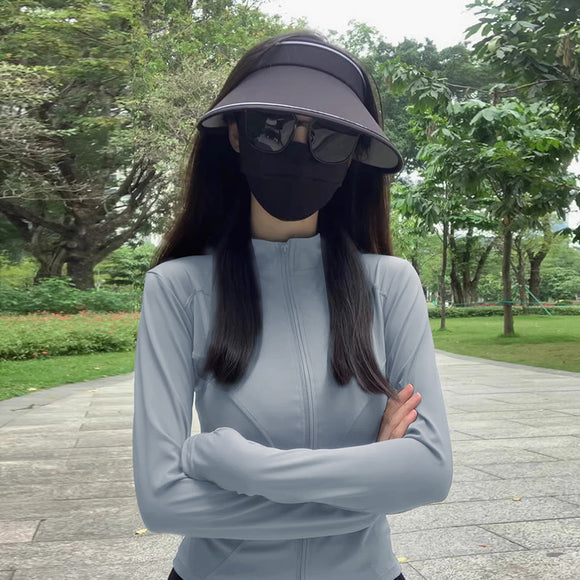 Chaqueta Deportiva Ajustada Anti UV Ice Silk para Mujer