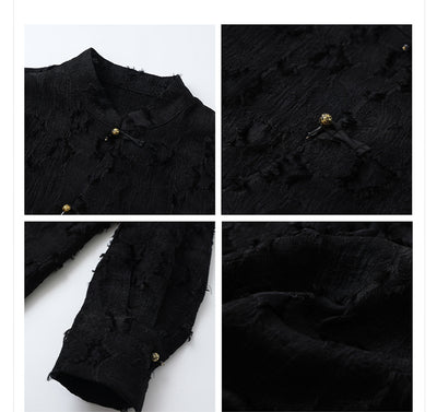 Camisa Suelta Estilo Chino con Cierre Diagonal - Diseño Elegante y Sofisticado - Image 33