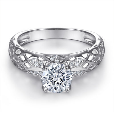 Anillo de Plata Esterlina para Mujer con Diamante Simulado - Diseño Europeo y Americano - Image 11