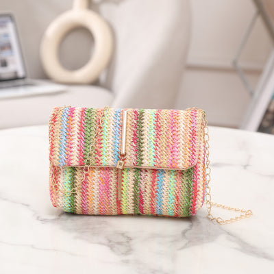 Bolso Bandolera Tejido de Paja Estilo Coreano - Image 13