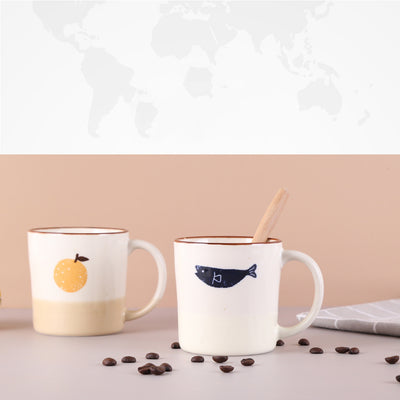 Taza de Café Artesanal de Cerámica con Patrón de Pez Yuzu - Image 2