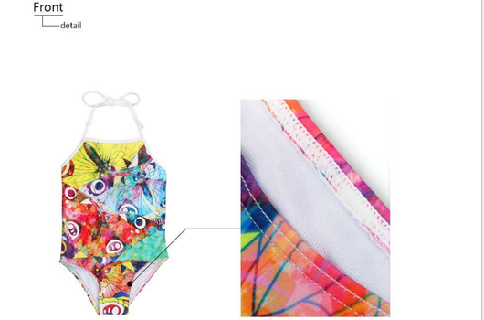 Traje de Baño Enterizo para Niñas con Estampados Divertidos - Image 5