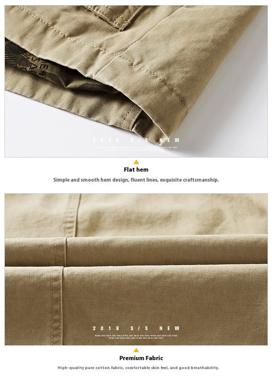 Chaqueta de Algodón Lavado Suelta para Hombre - Image 8