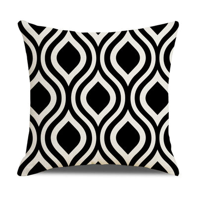 Funda de Almohada Lino Geometría Simple - Diseño Moderno para Sofá y Hogar - Image 67