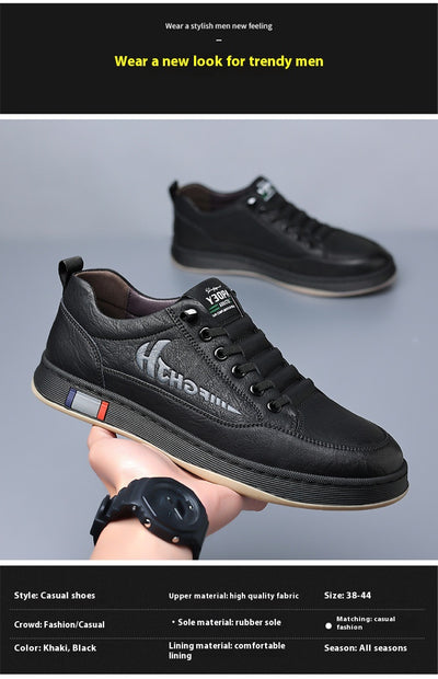Zapatos de Cuero Casual Transpirables para Hombre - Diseño Versátil - Image 9