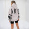 Sudadera Estampada Gruesa Oversize de Manga Larga Versátil