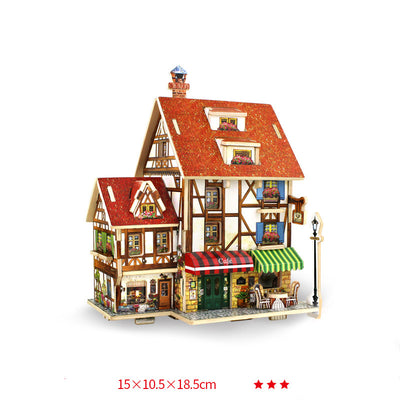 Puzzle 3D de Madera - Modelo de Casa para Armar - Image 10