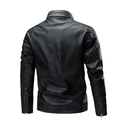 Chaqueta de Cuero para Motociclista Retro - Estilo Casual Primavera Otoño - Image 5