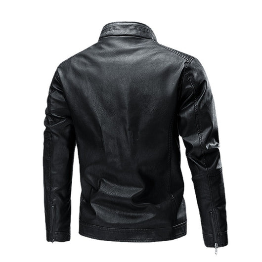 Chaqueta de Cuero para Motociclista Retro - Estilo Casual Primavera Otoño - Image 5
