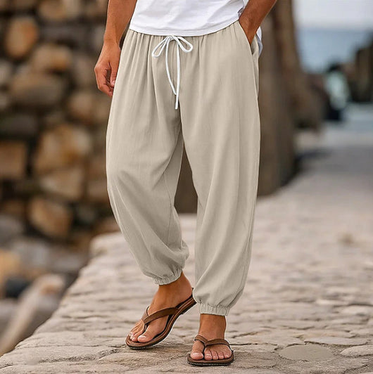 Shorts de Playa Holgados para Hombre en Colores Sólidos - Image 8