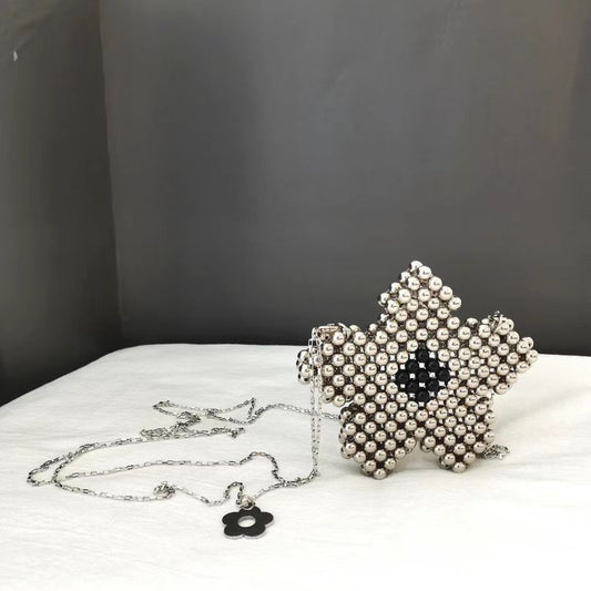 Bolso Mensajero Beaded con Detalles Brillantes - Accesorio Versátil para Diario