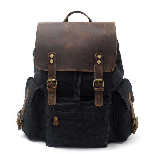 Mochila Casual para Hombre de Lona Encerada - Estilo Moderno con Compartimento para Laptop - Image 11