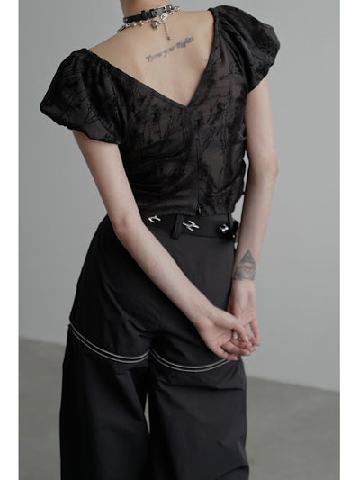 Blusa Elegante para Mujer con Mangas Abullonadas y Detalle Fruncido - Image 12