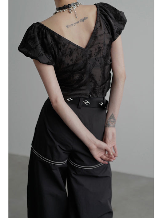 Blusa Elegante para Mujer con Mangas Abullonadas y Detalle Fruncido - Image 12