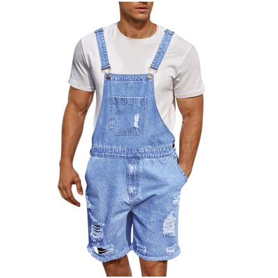 Shorts Vaquero Rotos con Tirantes para Hombre - Image 7