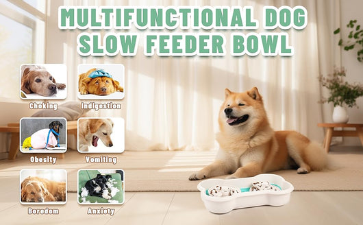 Comedero Lento Antiasfixia para Perros Grandes - Puzzle Interactivo para Alimento Seco y Húmedo - Image 11