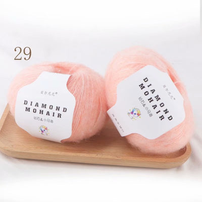 Bufanda Chal de Mohair Tejida a Mano Sudafricana Premium con Ovillo de Lana DIY - Image 22