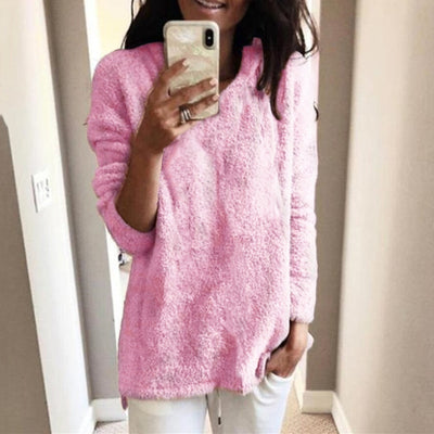 Suéter Polar para Mujer Cuello Redondo - Abrigo Invierno - Image 2