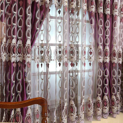 Close-up of draped purple Italian velvet fabric with soft folds and a subtle sheen, suitable for curtains. - Image 8