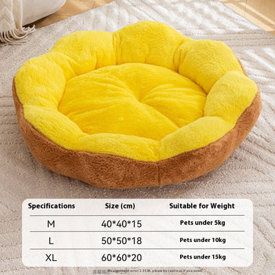 Cama Nido Redonda de Felpa Gruesa y Cálida para Mascotas con Cojín Desmontable y Lavable - Image 7