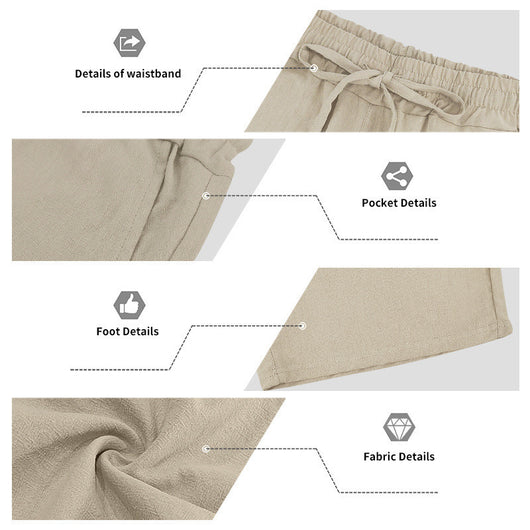 Conjunto de Shorts y Camiseta de Lino para Hombre - Ajuste Relajado - Image 20