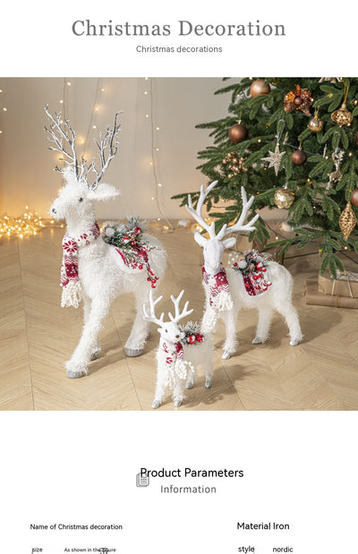 Adorno Navideño Reno Blanco David - Decoración para Árbol y Escaparates - Image 8