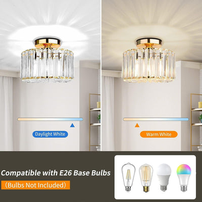 Lámpara de Techo Cristal Blanco para Dormitorio - Image 8