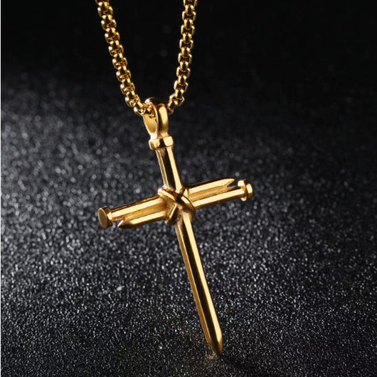 Collar con Dije de Cruz de Clavos para Hombre en Acero de Titanio - Image 10