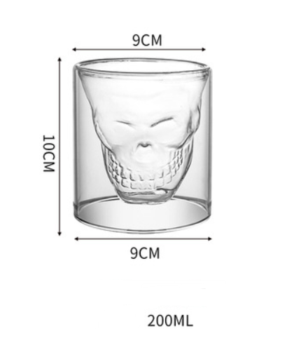 Vaso de Whiskey Doble Capa Diseño Calavera - Copa Premium para Bar - Image 8