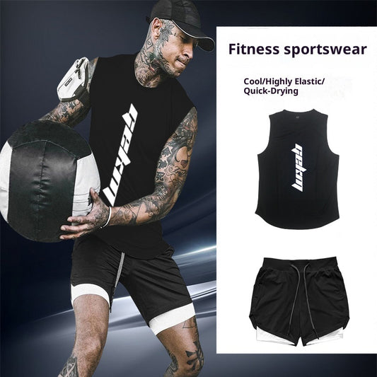 Conjunto Deportivo para Hombre - Chaleco y Shorts para Correr y Entrenamiento