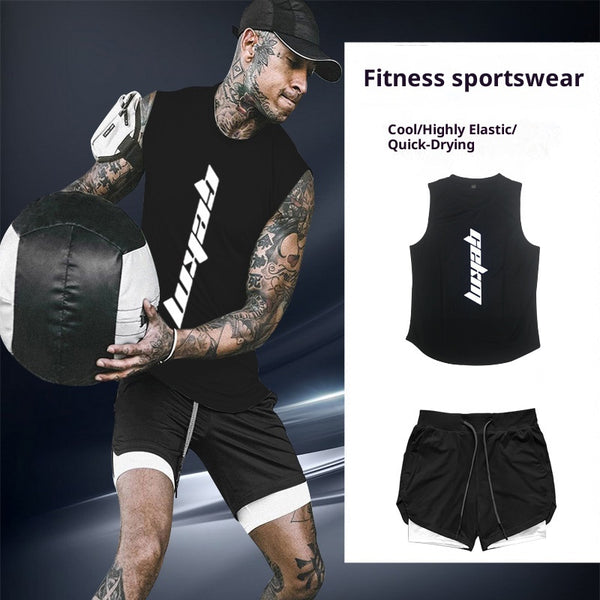 Conjunto Deportivo para Hombre - Chaleco y Shorts para Correr y Entrenamiento