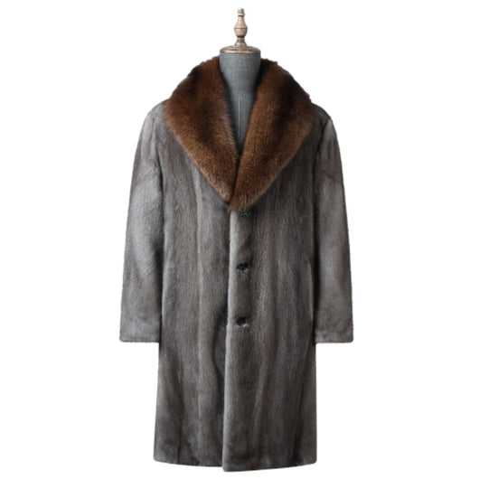 Abrigo Grueso de Piel Larga para Hombre - Casual Cálido Otoño Invierno - Image 11