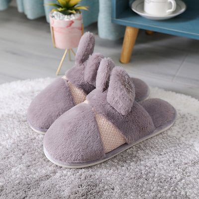 Pantuflas de Confinamiento Hogar con Pelaje de Conejo Engrosado - Image 8