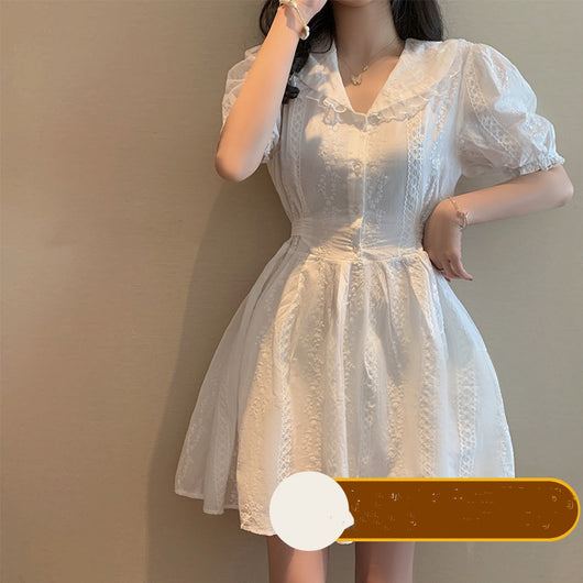 Vestido Hada con Cuello de Encaje Francés - Image 3