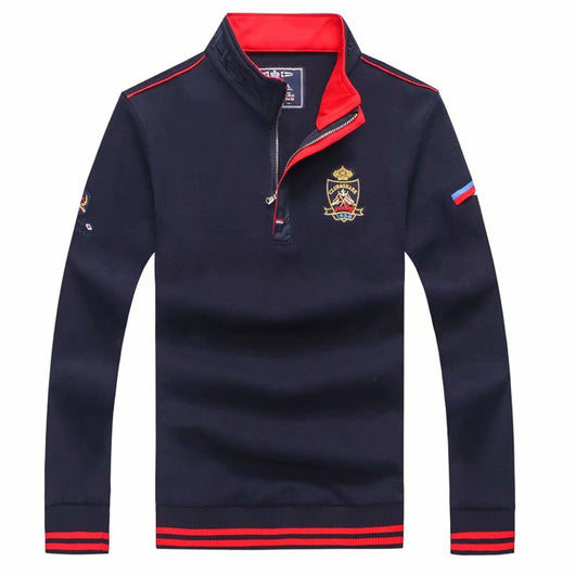 Playera Golf de Manga Larga con Trama Cuadriculada para Hombre - Image 3