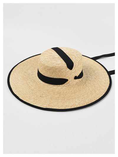 Sombrero de Paja Trenzado con Tiras - Estilo Europeo y Americano para Mujer - Image 20
