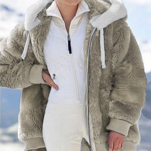 Abrigo Sudadera Deportiva Mujer con Capucha y Cierre - Invierno Cálido - Image 14