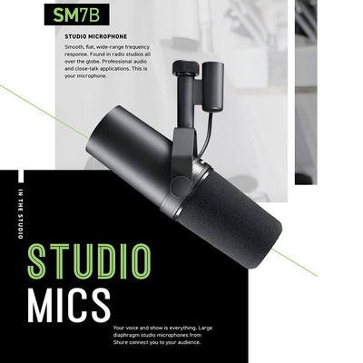 Micrófono Profesional SM7B de Bobina Móvil para Estudio de Grabación - Image 2