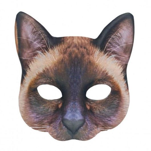 Máscara de Gato Blanco con Impresión Digital de Animales para Mascarada - Image 7