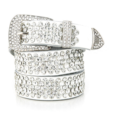 Cinturón de Cuero para Mujer con Incrustaciones de Cristales Brillantes - Image 5